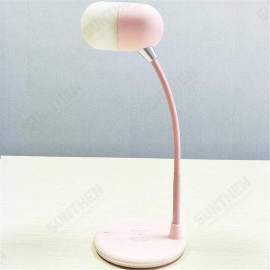 4 in 1 LED Desk Lamp Wireless Charging 3 Mode Touch Headset With bluetooth HD Music Speaker