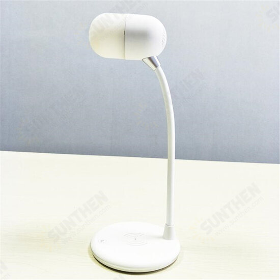 4 in 1 LED Desk Lamp Wireless Charging 3 Mode Touch Headset With bluetooth HD Music Speaker