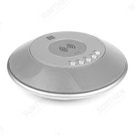 8 in 1 bluetooth Speaker 2000mAh QI Wireless Charge FM NFC Alarm Clock Charging Pad Subwoofer