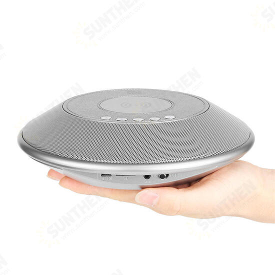 8 in 1 bluetooth Speaker 2000mAh QI Wireless Charge FM NFC Alarm Clock Charging Pad Subwoofer