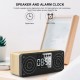 A10 Wooden Portable bluetooth 5.0 Speaker Alarm Clock Wireless Speakers Support TF AUX USB FM Radio for Smart Phone PC
