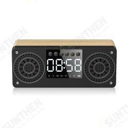 A10 Wooden Portable bluetooth 5.0 Speaker Alarm Clock Wireless Speakers Support TF AUX USB FM Radio for Smart Phone PC A10 Wooden Portable bluetooth 5.0 Speaker Alarm Clock Wireless Speakers Support TF AUX USB FM Radio for Smart Phone PC