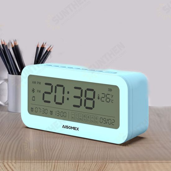 B131 bluetooth Speaker LED Screen Alarm Clock Day Demperature Display 3 Mode Night Light Outdoor Stereo Subwoofer