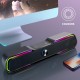 Computer Game Speaker PC Speaker Gaming Wired Desktop Computer Sound Bar with Stereo Sound Colorful LED Light