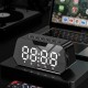 B118 bluetooth 5.0 Speaker Alarm Clock Multiple Play Modes LED Mirror Speaker with FM Function 360° Surround Stereo Sound Real-time Temperature Display 3600mAh B118 bluetooth 5.0 Speaker Alarm Clock Multiple Play Modes LED Mirror Speaker with FM Function 