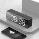 B119 bluetooth 5.0 Speaker Alarm Clock Multiple Play Modes LED Mirror Speaker with FM Function 360° Surround Stereo Sound Real-time Temperature Display 2800mAh