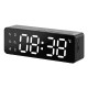 B119 bluetooth 5.0 Speaker Alarm Clock Multiple Play Modes LED Mirror Speaker with FM Function 360° Surround Stereo Sound Real-time Temperature Display 2800mAh