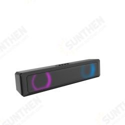A4 RGB LED Light bluetooth Speaker Wired Sound Bar with USB Soundbar Desktop Soundbar Speaker for PC Cellphone A4 RGB LED Light bluetooth Speaker Wired Sound Bar with USB Soundbar Desktop Soundbar Speaker for PC Cellphone