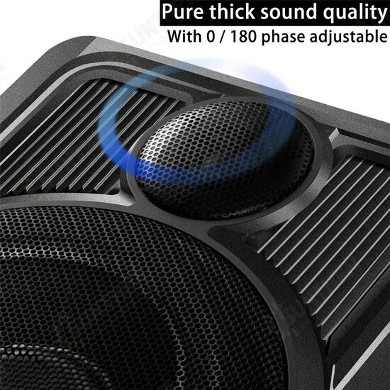 10inch Car Subwoofer Speaker 600W 12V 360° Stereo Super Bass Active Subwoofer Ultra-thin Body Under Seat Power Amplifier