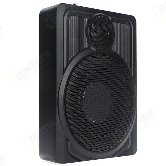 10inch Car Subwoofer Speaker 600W 12V 360° Stereo Super Bass Active Subwoofer Ultra-thin Body Under Seat Power Amplifier