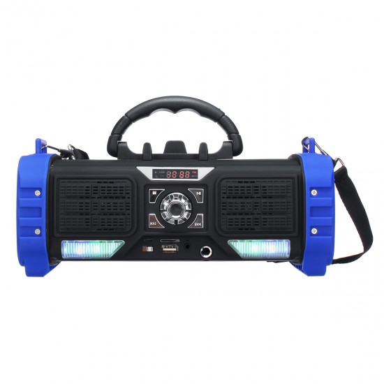 220mAh Wireless bluetooth Speaker Subwoofer HD MIC AUX 3.55mm Port FM Raido Heavy Bass Music Amplifier with Flash