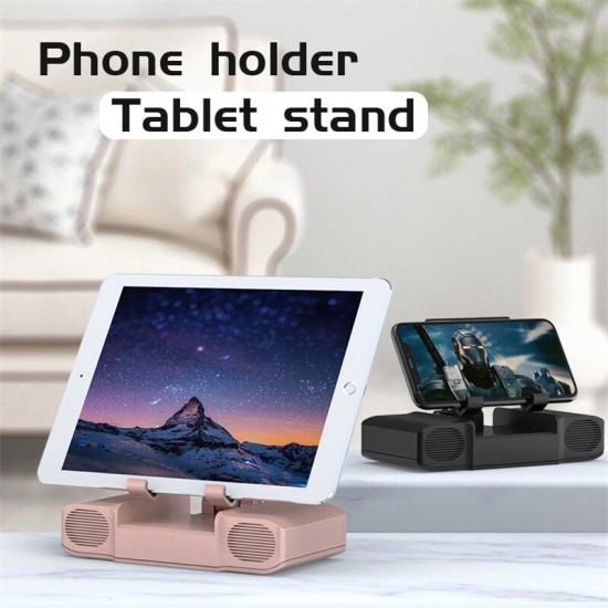 3-in-1 Wireless bluetooth Speaker 10000mAh Long Battery Life Power Bank Phone Holder Dual Bass HIFI Stereo TF Card AUX-In Soundbar Home Theatre with Mic
