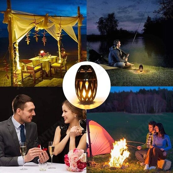 A1 Flame bluetooth Speakers Torch Atmosphere Speaker Wireless Portable Outdoor Speaker with LED Flickers Lights