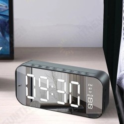 A18 Wireless bluetooth Speaker Mirror Hifi Subwoofer Digital Alarm Clock with FM Function AUX Output A18 Wireless bluetooth Speaker Mirror Hifi Subwoofer Digital Alarm Clock with FM Function AUX Output