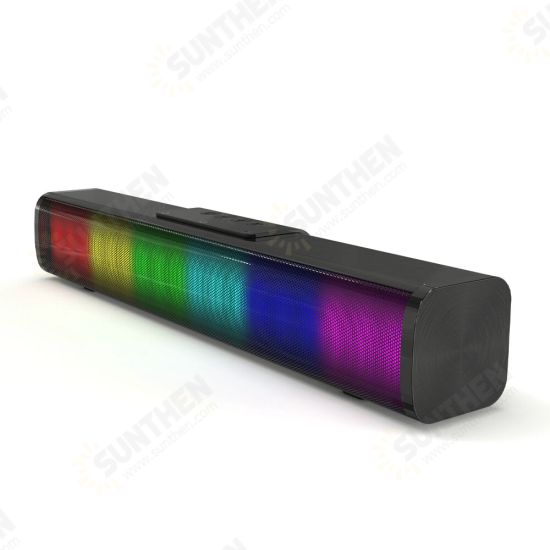 D02 Wireless bluetooth Speaker Multifunctional RGB TF Card Subwoofer Computer Game Sound Bar Loudspeaker