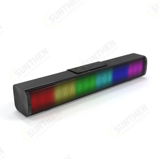 D02 Wireless bluetooth Speaker Multifunctional RGB TF Card Subwoofer Computer Game Sound Bar Loudspeaker