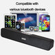 E350 Wireless bluetooth Soundbar 10W Home Theater Four Units HIFI FM Radio TF Card AUX-In 1200mAh Computer Desktop Speaker with Mic