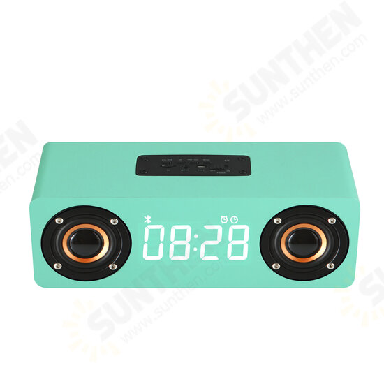 M5C bluetooth Speaker Alarm Clock LED Screen Display Voice Call Wooden Box High Quality Music Stereo Sound Effect Noise Reduction TF Card Speaker M5C bluetooth Speaker Alarm Clock LED Screen Display Voice Call Wooden Box High Quality Music Stereo Sound Effect Noise Reduction TF Card Speaker