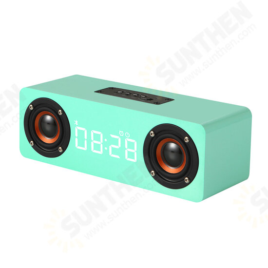 M5C bluetooth Speaker Alarm Clock LED Screen Display Voice Call Wooden Box High Quality Music Stereo Sound Effect Noise Reduction TF Card Speaker M5C bluetooth Speaker Alarm Clock LED Screen Display Voice Call Wooden Box High Quality Music Stereo Sound Effect Noise Reduction TF Card Speaker