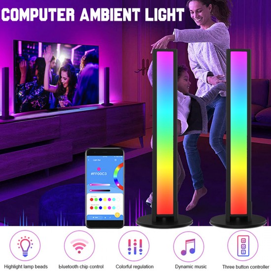 RGB LED Atmosphere Light Speaker Music Player with APP Control Music Follow Mode Fill Light