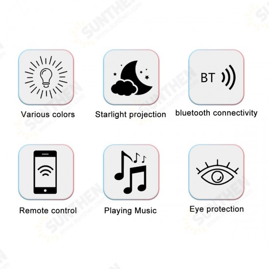 Star Projector Light Night Lamp Music Player LED Starry Sky Ocean Wave with Remote Star Projector Light Night Lamp Music Player LED Starry Sky Ocean Wave with Remote
