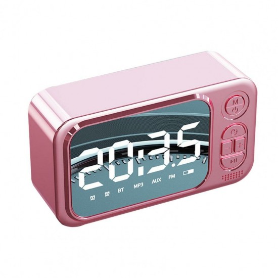 T5 bluetooth Speaker Portable Wireless Speaker Creative LED Alarm Clock Outdoor TF Card Speaker Mini Desktop Clock Speaker