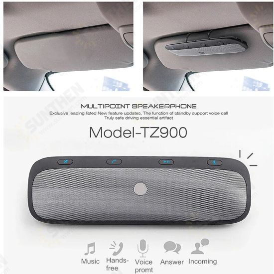 TZ900 Vehicle-Mounted Speaker Wireless bluetooth Soundbar DSP Noise Reduction MP3 Music Player Sun Shield with Mic TZ900 Vehicle-Mounted Speaker Wireless bluetooth Soundbar DSP Noise Reduction MP3 Music Player Sun Shield with Mic