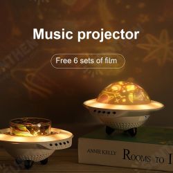 UFO Starry Sky Projection Light Flying Saucer bluetooth Speaker Music Player LED Night Light With Remote Control UFO Starry Sky Projection Light Flying Saucer bluetooth Speaker Music Player LED Night Light With Remote Control