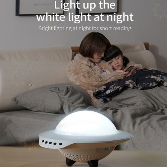 UFO Starry Sky Projection Light Flying Saucer bluetooth Speaker Music Player LED Night Light With Remote Control