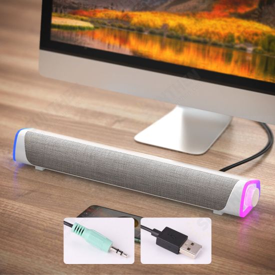 V8 Computer Speaker Wired bluetooth Speaker Soundbar USB Power Desktop Audio Subwoofer