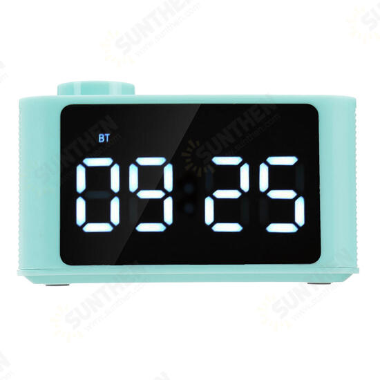 Wireless bluetooth 5.0 Speaker LED Display Alarm Clock FM Radio TF Card Handsfree Speaker