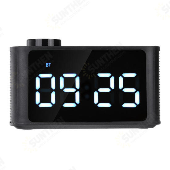 Wireless bluetooth 5.0 Speaker LED Display Alarm Clock FM Radio TF Card Handsfree Speaker