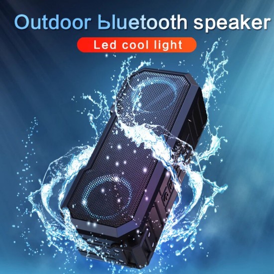 X8 bluetooth Speaker Subwoofer Stereo HIFI 52MM Dual Drivers 16W FM Radio TF Card AUX-In Soundbar 3000mAh Power Bank