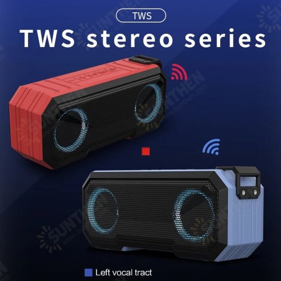 X8 bluetooth Speaker Subwoofer Stereo HIFI 52MM Dual Drivers 16W FM Radio TF Card AUX-In Soundbar 3000mAh Power Bank