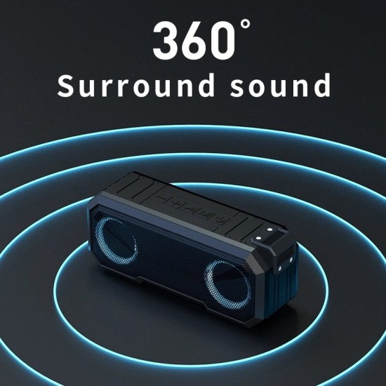 X8 bluetooth Speaker Subwoofer Stereo HIFI 52MM Dual Drivers 16W FM Radio TF Card AUX-In Soundbar 3000mAh Power Bank