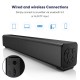 Y10 bluetooth Soundbar HIFI Stereo Subwoofer 52MM Driver 20W Speaker 2000mAh TF Card AUX-In Remote Control Soundbox with Mic for Smart Phones TV Computer PC Tablets