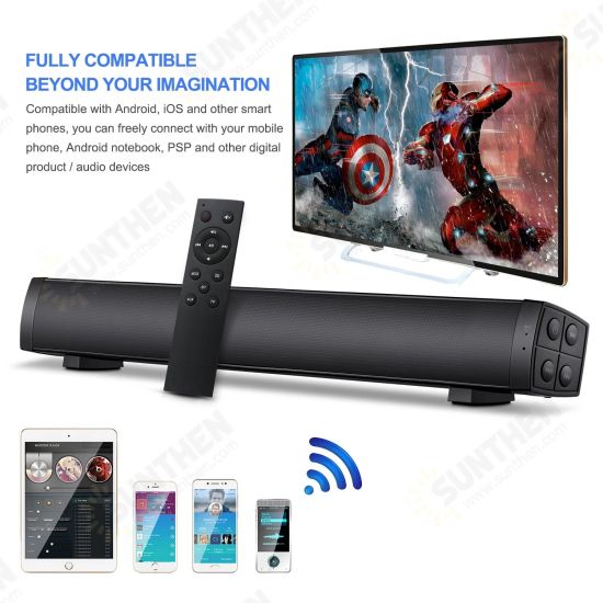 Y7 bluetooth 5.0 Soundbar Wireless Speakers Hifi 3D Stereo Support AUX/TF Card with HD Mic