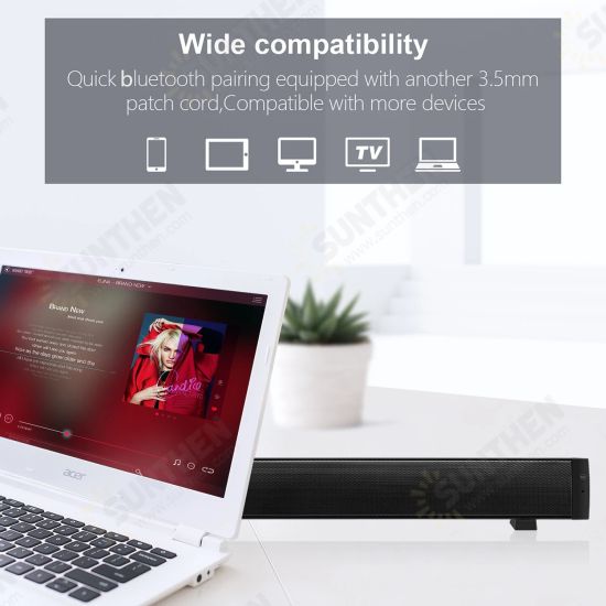 Y7 bluetooth 5.0 Soundbar Wireless Speakers Hifi 3D Stereo Support AUX/TF Card with HD Mic