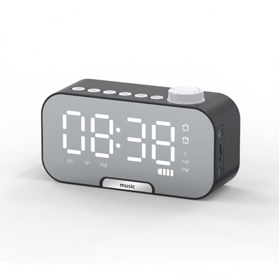 Z5 Alarm Clock Wireless bluetooth Speaker Portable Mini Mirror Alarm Clock HiFi Support TF Card