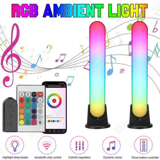 bluetooth RGB LED Ambient Light Microphone Music APP Control Fill Light