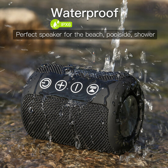 bluetooth Speaker Bass HIFI Stereo Subwoofer 10W TF Card IPX6 Waterproof 2500mAh Portable Wireless Outdoor Mini Speaker with Mic