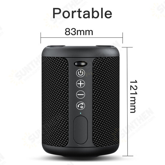 bluetooth Speaker Bass HIFI Stereo Subwoofer 10W TF Card IPX6 Waterproof 2500mAh Portable Wireless Outdoor Mini Speaker with Mic