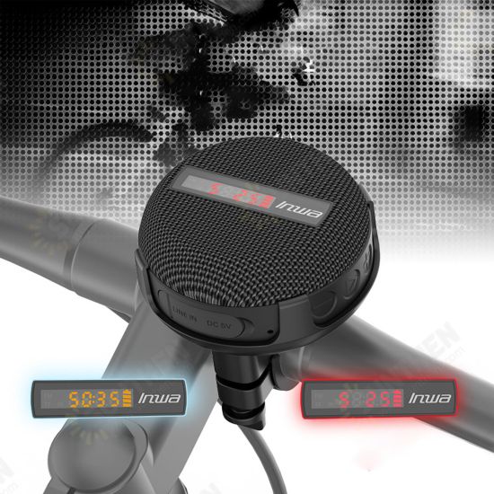 bluetooth Speaker LED Speed Digital Display Wireless HIFI Outdoor Waterproof Bicycle Speakers