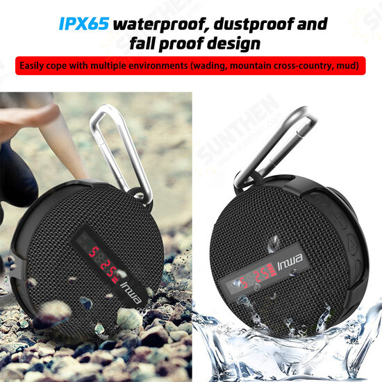 bluetooth Speaker LED Speed Digital Display Wireless HIFI Outdoor Waterproof Bicycle Speakers