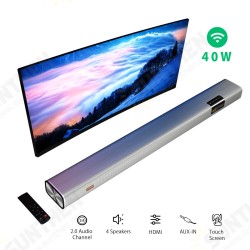 BW-SDB2 XR Wireless Soundbar with 40W 2.0 Audio Channel, 4 Speakers & 2 Low-Frequency Radiators, Multi-interface, Multi Scene Modes, Touch Screen BW-SDB2 XR Wireless Soundbar with 40W 2.0 Audio Channel, 4 Speakers & 2 Low-Frequency Radiators, Multi-interface, Multi Scene Modes, Touch Screen