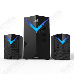 BW-GT2 Computer Speaker 20W with 2.1 Channel Combination Speakers Powerful Bass Dazzling Light bluetooth Version Multiple Connections BW-GT2 Computer Speaker 20W with 2.1 Channel Combination Speakers Powerful Bass Dazzling Light bluetooth Version Multiple Connections