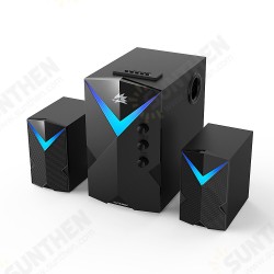 BW-GT2 Computer Speaker 20W with 2.1 Channel Combination Speakers Powerful Bass Dazzling Light bluetooth Version Multiple Connections BW-GT2 Computer Speaker 20W with 2.1 Channel Combination Speakers Powerful Bass Dazzling Light bluetooth Version Multiple Connections