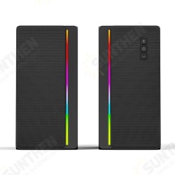 Bluetooth Desktop Speaker USB Charging Bluetooth Surround Stereo Bass Subwoofer AUX/TF Card Playing with RGB Symphony Light Bluetooth Desktop Speaker USB Charging Bluetooth Surround Stereo Bass Subwoofer AUX/TF Card Playing with RGB Symphony Light