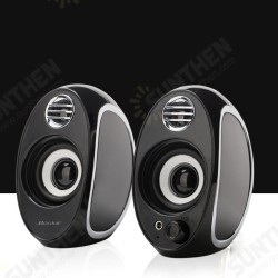 DX18 Full Range 2.0 Subwoofer Portable Computer Speakers Mini Bass PC Speaker Portable Music DJ USB Soundar for laptop Phone TV