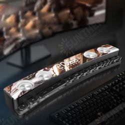 [Clock Version] SH39 bluetooth5.0 Electronic Sports Speaker Clock Function HIFI Sound Quality Desktop Audio Subwoofer Dual Speakers